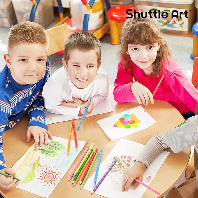 Shuttle Art 288 PCS Colored Pencils Bulk, 12 Assorted Colors, Pre-sharpened Colored Pencils for Kids with Sharpeners, Bulk Pack School Supplies for Teachers & Students
