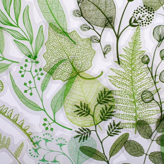 Doukado 120 Pcs Realistic Skeleton Leaf Stickers for Scrapbooking