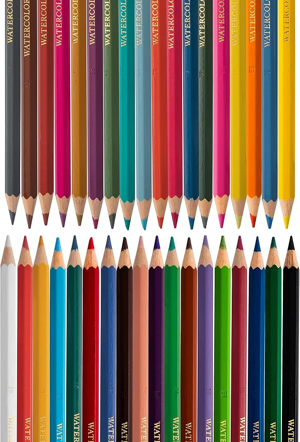 Pentel Arts Watercolor Pencil Set - Assorted Colors, 36-Pack (CB9-36)