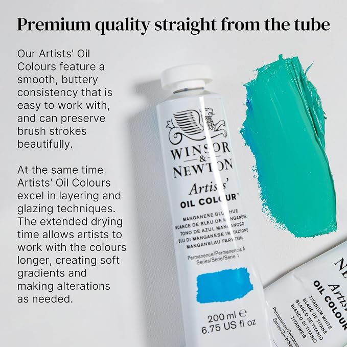 Winsor & Newton Artists' Oil Paint, 37ml Tube, Viridian Hue