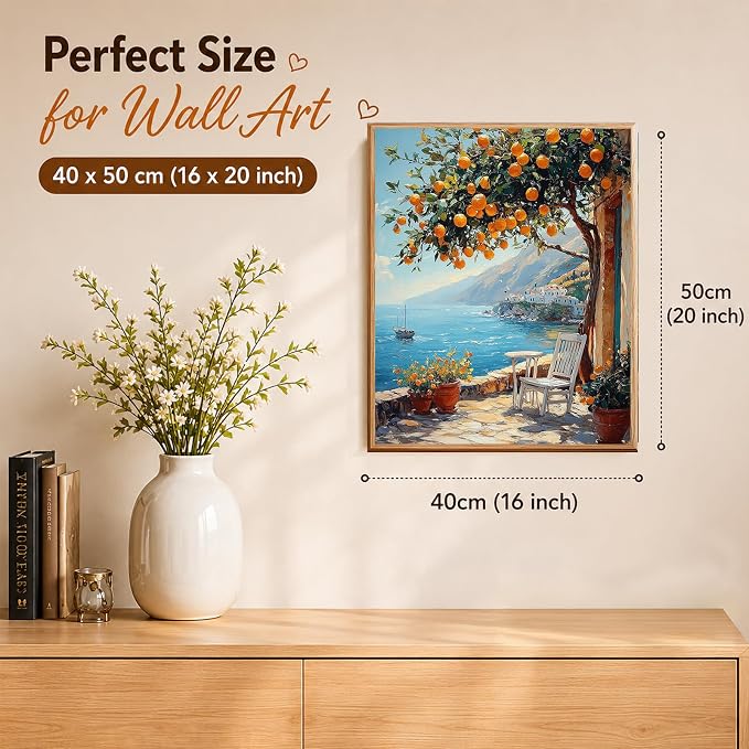AUKELHJ Paint by Numbers Kit for Adults Beginner, Landscape, 16X20 Inch | Paint by Number for Adults, Beginner Friendly, High-Definition Color Canvas, Stress Relief, Home Decor, Gifts, Unframed