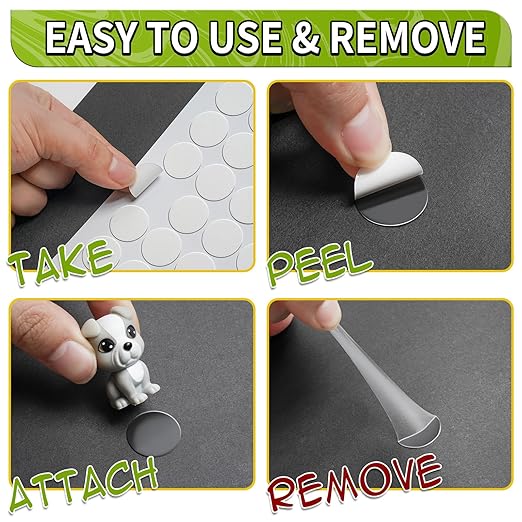 Piteno® 500Pcs Double Sided Adhesive Dots, 0.4" Clear Removable Adhesive Mounting Putty, Waterproof No Trace Dots Adhesive Putty for Poster Picture Festival Decoration Museum (10mm)