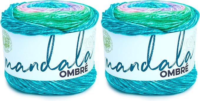 Lion Brand Mandala Ombré Yarn | Balance | 2-Pack | Soft | For Knitting & Crocheting