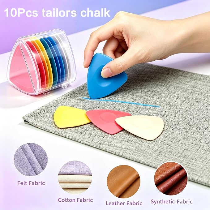 Sewing Clips Kit,Sewing Pins Set,356Pcs Sewing Supplies,Straight Pins,Fabric Clips,Tailors Chalk,Wrist Pin Cushions,Needles,Seam Rippers,Scissors,Tape Measure for Sewing Supplies and Crafting Tools