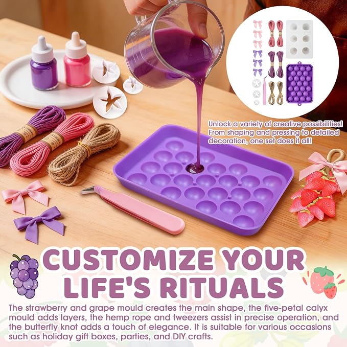 JAOJAO Grape Soap Mould, DIY Grape Soap Making Kit