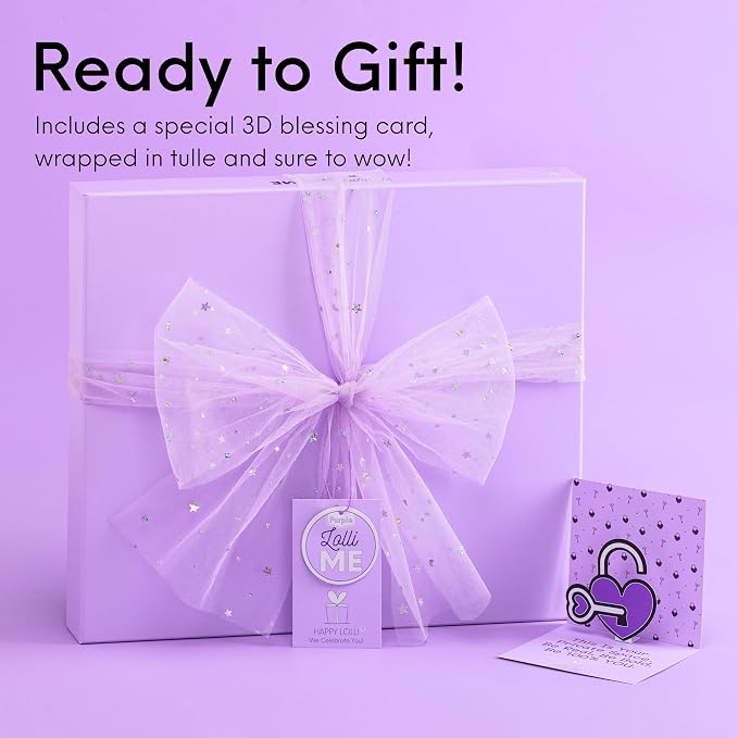 HAPPY LOLLI Purple LolliME DIY Journal Kit for Tween & Teen Girls Ages 8–14, Birthday Gift, 300+ Pieces Lockable Diary Set, Arts & Crafts, Scrapbook & Creative Journaling