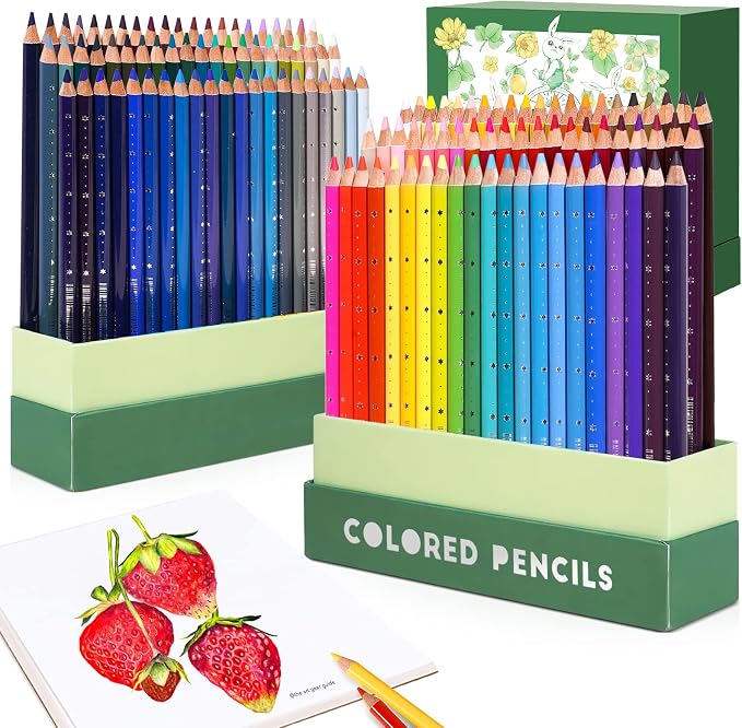Arrtx 126 Colored Pencil Set, Soft Core, for Adult Coloring & Drawing