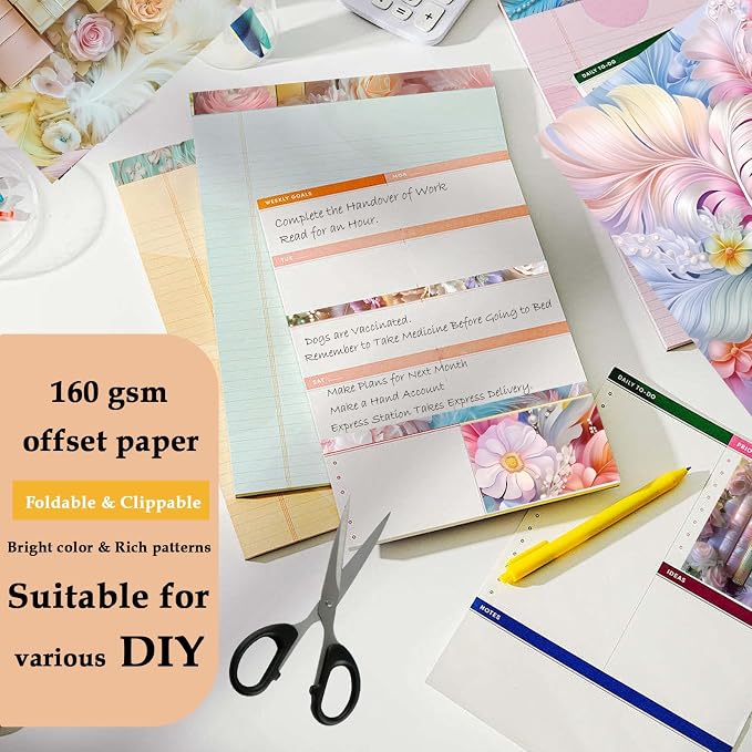 24 Sheets 6"x6" Scrapbook Paper Single-Sided Pattern Decorative Paper