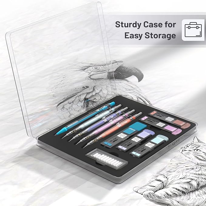 Mr. Pen- Pastel Mechanical Pencil Set, 5 Mechanical Pencils (0.3, 0.5, 0.7