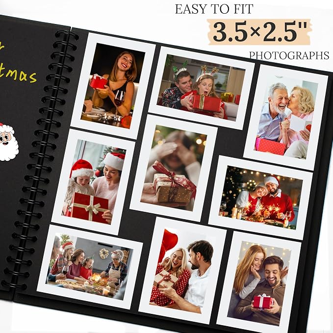 Scrapbook Photo Album 10"x10" 50 Sheets 100 Pages Hardcover Kraft Paper