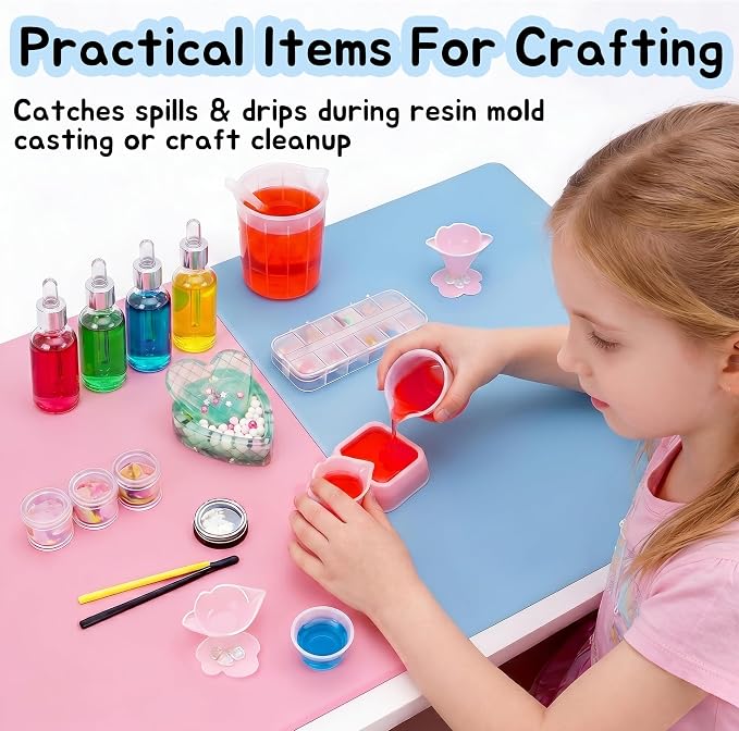Silicone Mats for Resin Crafts 9"W x 12"L: Non-Slip Heat Resistant Small