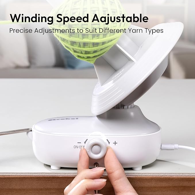 Electric Yarn Winder Pro, Upgraded 10oz Large Capacity for Knitting Lovers | Effortlessly Auto Winding Compact Yarn Cakes, Adjustable Stepless Speed for Most Yarn Type, Ideal Gift for Yarn Enthusiasts