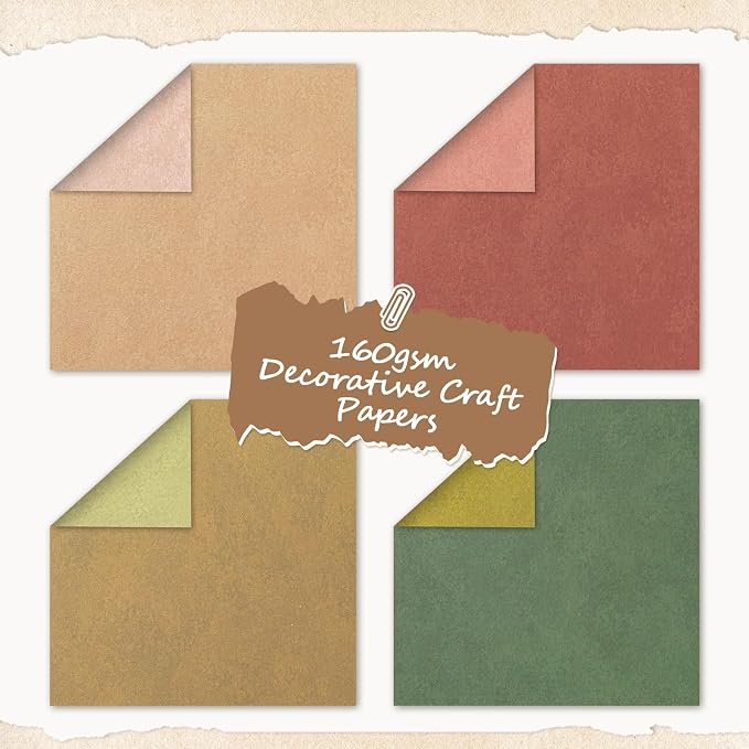 24 Sheets Scrapbook Paper 12x12 IN Double-Sided Boho Patterned Craft Paper