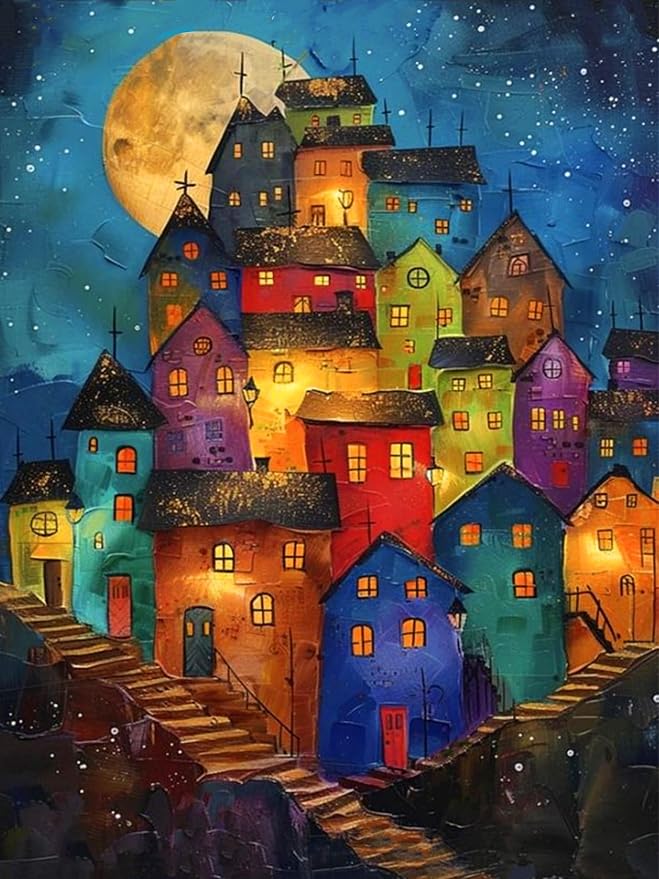 ijbnhd House Diamond Art Kits for Adults, 12x16inch