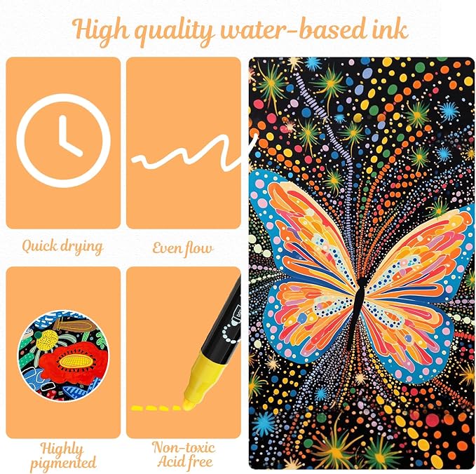 120 Colors Precision Dual Tip Acrylic Paint Markers Pens - Dot & Fine | Works on Rock, Wood, Fabric, Canvas, Glass, Scrapbook, Paper, Ceramic, Egg, DIY Craft Art Gift - Classroom & School Supplies