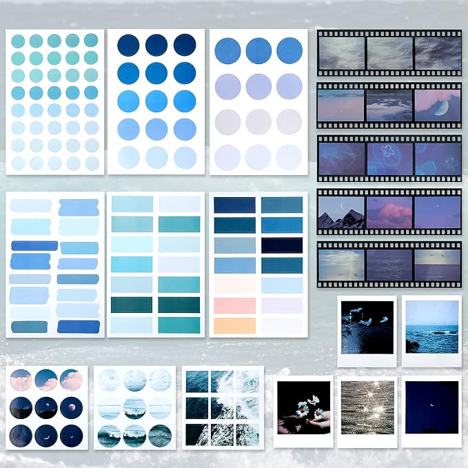 114 Pcs Aesthetic Scrapbook Kit DIY Junk Journaling Supplies, Fresh Style