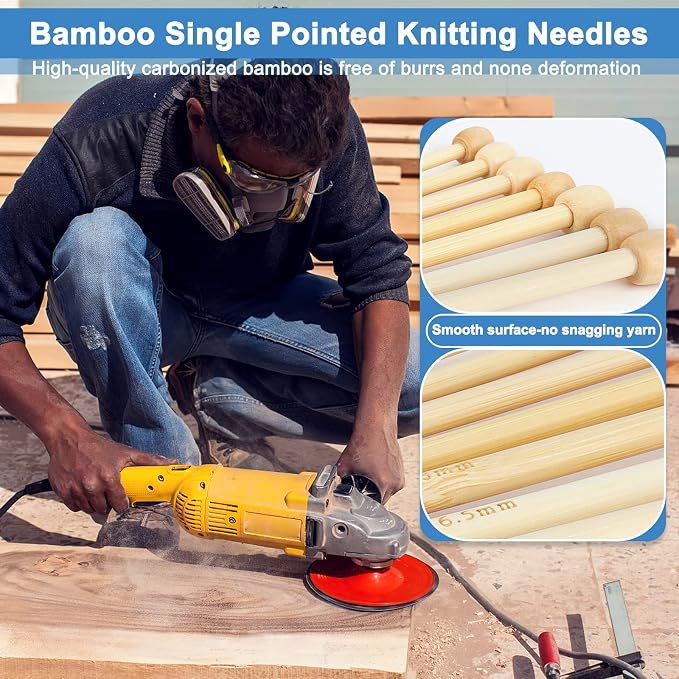 Coopay Knitting Kit for Beginners, Complete Knitting Kit for Adults Gifts | 71pcs Knittings Kit w/ 2mm-10mm Bamboo Knitting Needles Set, Yarn, Storage Case, Knitting Accessories, Knitters Gifts