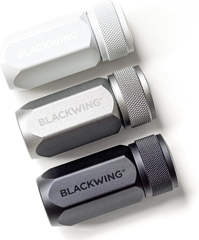 Blackwing One-Step Long Point Pencil Sharpener, German Steel Blade, Grey