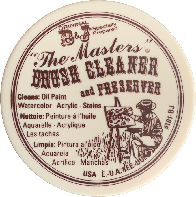 GENERAL'S The Masters Brush Cleaner and Preserver – Non-Toxic – Cleans & Restores Art Paint Brushes – Removes Acrylic, Oil & Watercolor Paint – 2.5 oz | Artist Brush Soap Removes Oil, Acrylic, Watercolor, Gouache and Tempera Paints Plus Ink, Dye, Stain...
