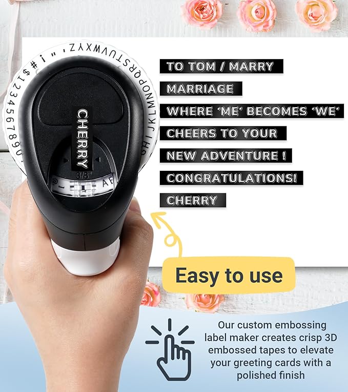 Embossing Label Maker, Vintage Embossed Label Maker Machine with Tapes 9mm