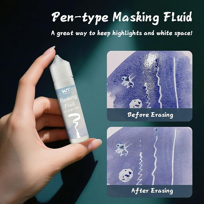 Masking Fluid for Watercolor Painting - 60ml White