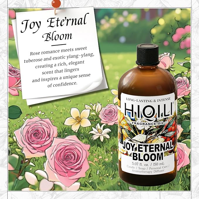 HIQILI Joy Eternal Bloom Fragrance Oil for Diffuser, Candle & Soap