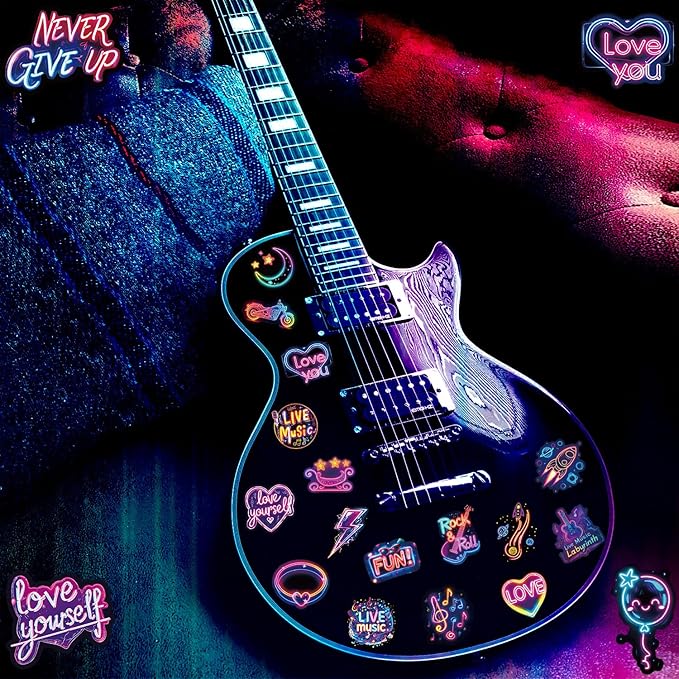 Water Bottle Stickers 300 Pcs Cute Cool Neon Sticker Packs, Classroom Rewards Prizes for Kids, Waterproof Vinyl Stickers for Water Bottles Laptop Scrapbooking Skateboard Journal Guitar Suitcase etc