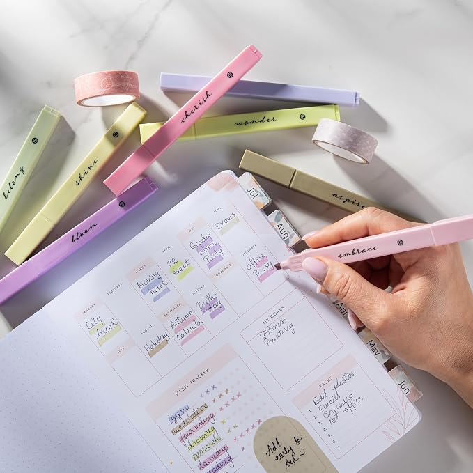DIVERSEBEE Bible Highlighters with Soft Chisel Tip, No Bleed (Figs)