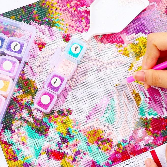 3000 Pieces Diamond Painting Storage Containers White Labels, Diamond Painting Bead Kits for Name Number, Self-Adhesiven Blank Writable Small Art Stickers for Office DIY (0.59 inch)