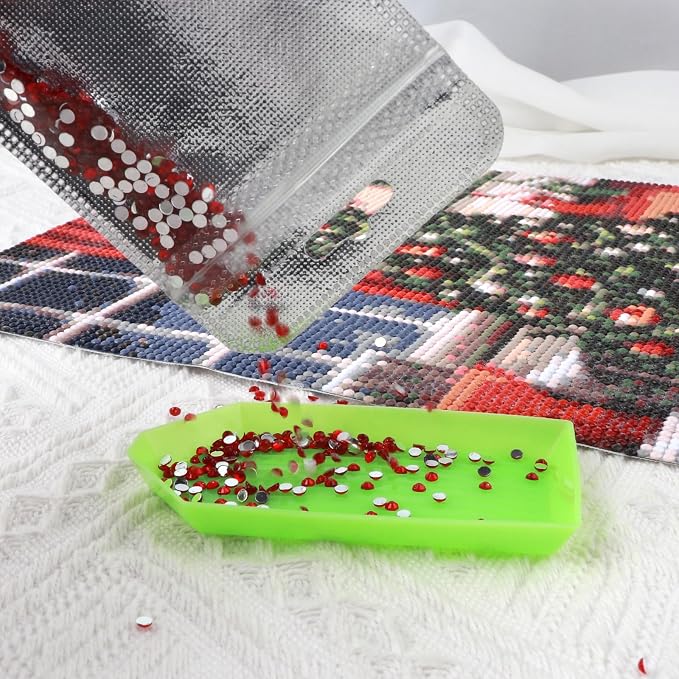 antor 100 PCS Diamond Painting Beads Storage Bags, Reusable Diamond Art Storage Accessories Ziplock Pouches, Craft Supply Bead and Gem Organizer for DIY Projects