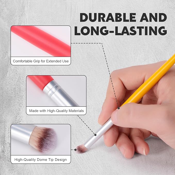 Yoseng Drybrush Set 6 Sizes, Fine Detail Art Paint Brushes
