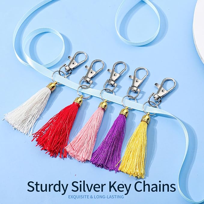 LEOBRO 100PCS Lobster Claw Clasps and Key Rings, Keychain Making Kit - 50PCS Keychain Clips and 50PCS Key Chain Ring, for Key Chains, Crafts, Lanyard, Key, Jewelry Making