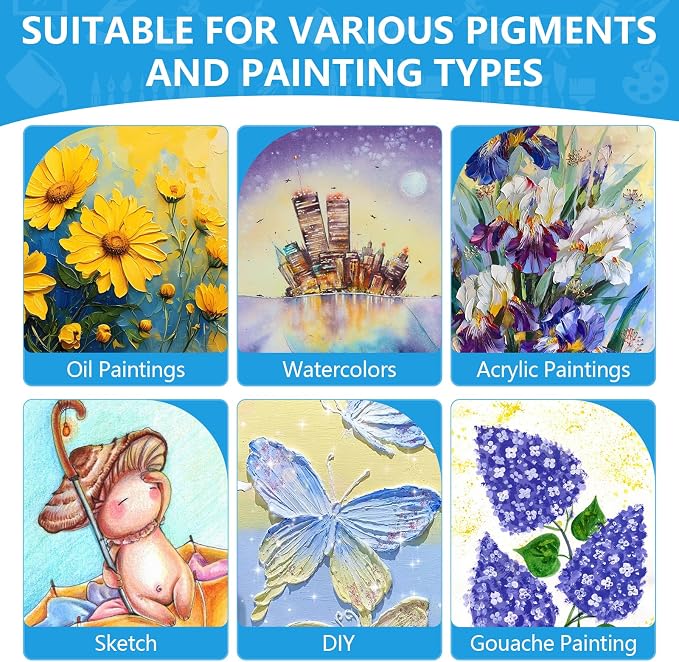 ESRICH Canvas for Painting 5x7, 8 Pack Stretched Small Canvases for Painting 2/5" Profile Primed Acid Free Painting Canvas for Kids for Oil Paint, Watercolor, Acrylic Paint, Gouache, Tempera.