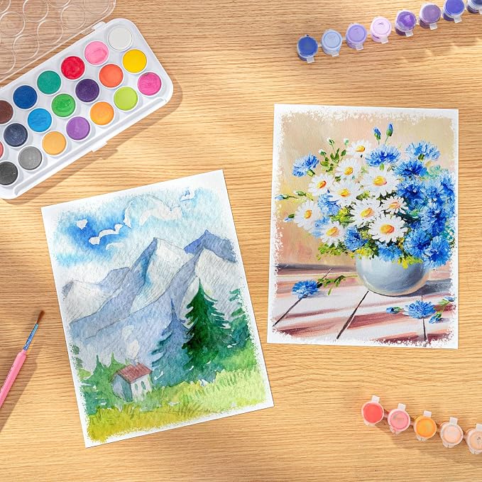 80 Sheets Watercolor Paper, Cold Press, 110 lb/230 GSM, 8.5 x 11 in