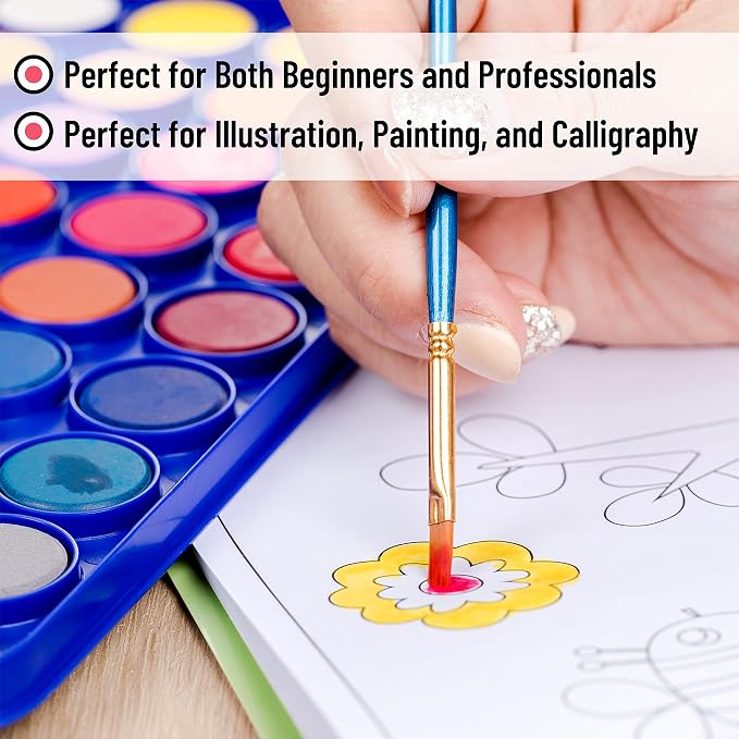 Mr. Pen- Watercolor Paint Set, 40 pcs, 36 Colors, Watercolor Paints | 4 Brushes, Non-Toxic Watercolor Paint, Portable Watercolor Set, Water Colors for Adults, Kids