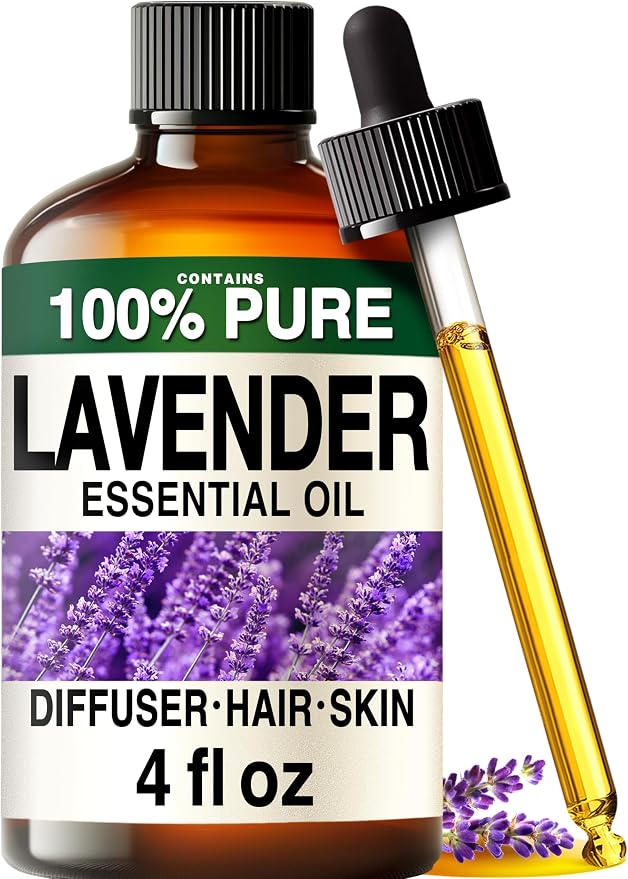 Kukka 100% Pure Lavender Essential Oil for Skin, Diffuser, 4 Fl Oz | Bulgarian Undiluted Natural Oil for Diffuser, Aromatherapy, Massage, Body, Relaxation, with Dropper