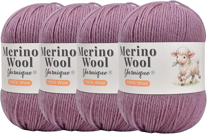 1oo% Australian Merino Wool Yarn, Sport Weight, 4 Balls – 656 Yds