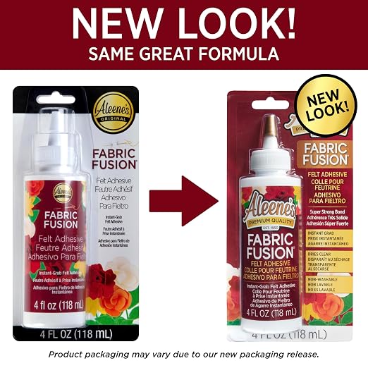 Aleene's Fabric Fusion Felt Adhesive, Instant Grab, Nontoxic, Dries Clear and Flexible, Strong Bond on Felt