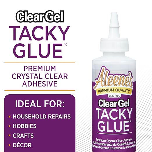 Aleene's Clear Gel Tacky Glue, Dries Clear, 4 fl oz 3-Pack