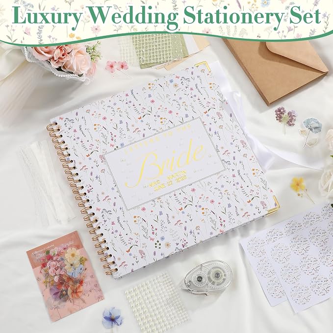 Humyoun Letters to Bride Scrapbook,12 X 12 Inch,Wildflower,Colorful