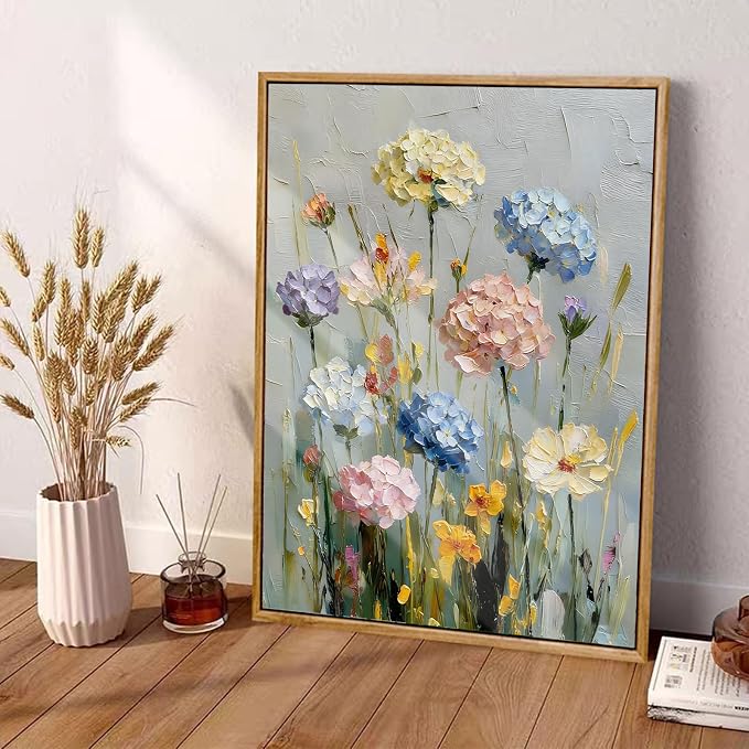 Flowers Diamond Art Kits for Adults,Hydrangea Diamond Painting Wall Decor