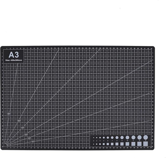 Cutting Mat A3 Black, Self Healing Cutting Mat 12x18 Inch, 5-Ply Craft Board Black, Hobby Board for Crafts 18x24 Inch