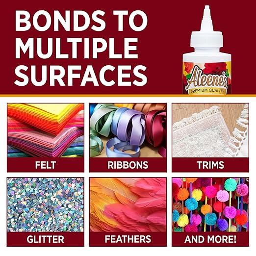Aleene's Fabric Fusion Felt Adhesive, Instant Grab, Nontoxic, Dries Clear and Flexible, Strong Bond on Felt