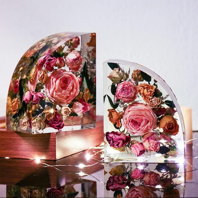 LET'S RESIN Bookends Resin Molds, 1 Pair Geode Book Organize Moulds Silicone Large, Crystal Epoxy Resin Molds for Books, Desktop Organizer, Office Home Decoration, Gift