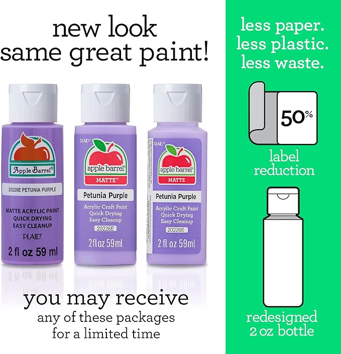 Apple Barrel Acrylic Paint, Bright Yellow (Pack of 3) 2 oz, 20513EA- (Pack of 3)