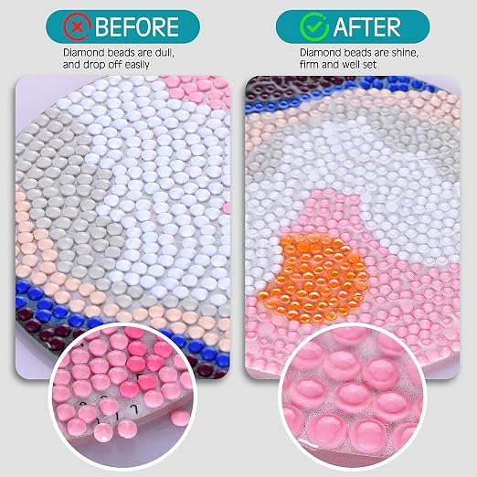 Topwey 250ML Diamond Painting Glue Shine Effect (8.8 Fl Oz) | Also Applicable to Jigsaw Puzzles , Diamond Art Coasters