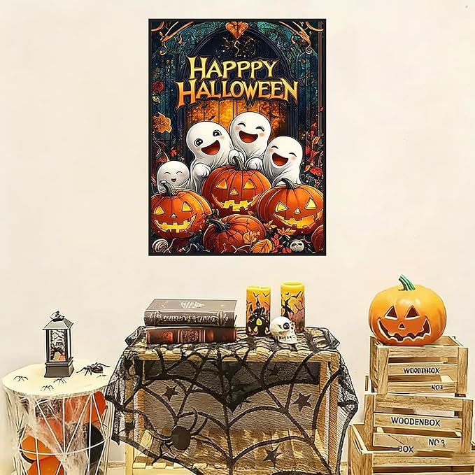 Lophomie Halloween Diamond Art Kits for Adults, 5D Diamond Painting Kits