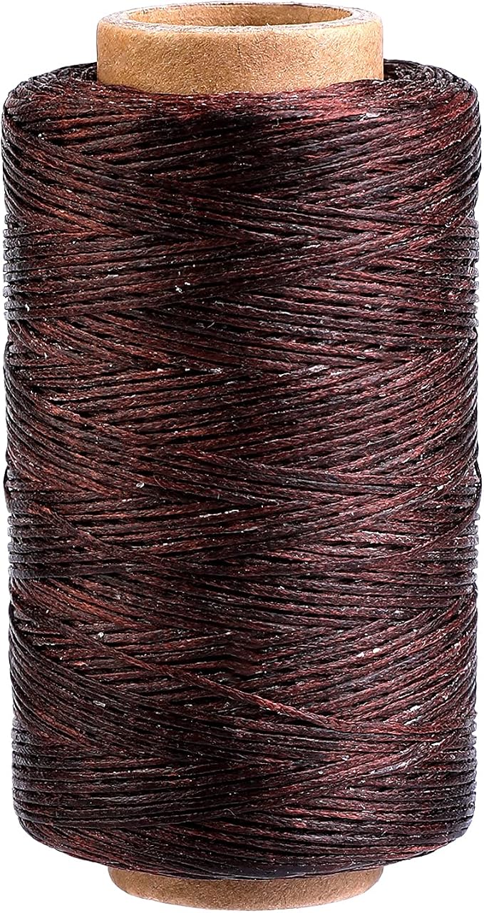 284Yards Leather Sewing Waxed Thread, 210D Upholstery Thread Heavy Duty | Waxed Thread for Bookbinding, Upholstery Thread Heavy Duty, Wax String for Leather Craft DIY/Bookbinding/Shoe Repairing