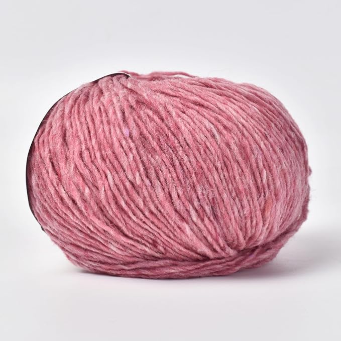 Rustic Tweed Wool Yarn, 1oo% Australian Wool, DK, 4 Skeins 200g/656yds (3113 Vintage Rose Fleck), Natural Wool Feel | Colorful Flecks | Classic Yet Modern Style
