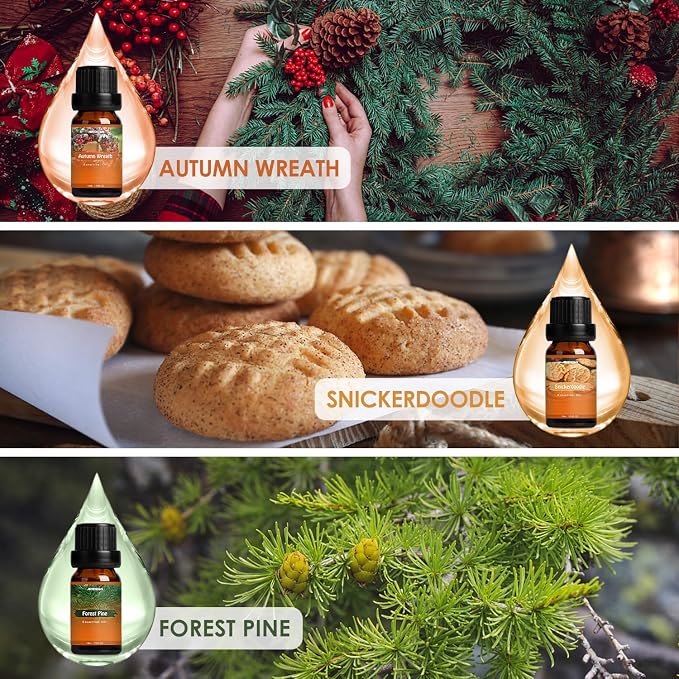 ARVIDSSON Autumn Fragrance Oil Set, Fall Essential Oils for Diffuser